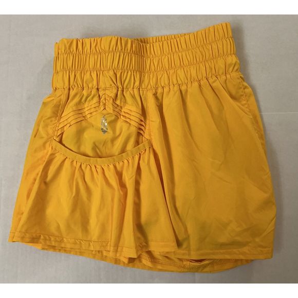 FP Movement OB1211408 Women's Sz M Sunflower Yellow Get Your Flirt On Shorts - Picture 7 of 10
